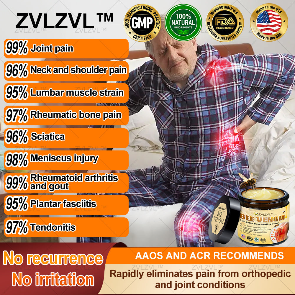 ZVLZVL™ Bee Venom Instant Pain Relief Arthritis Therapy Cream