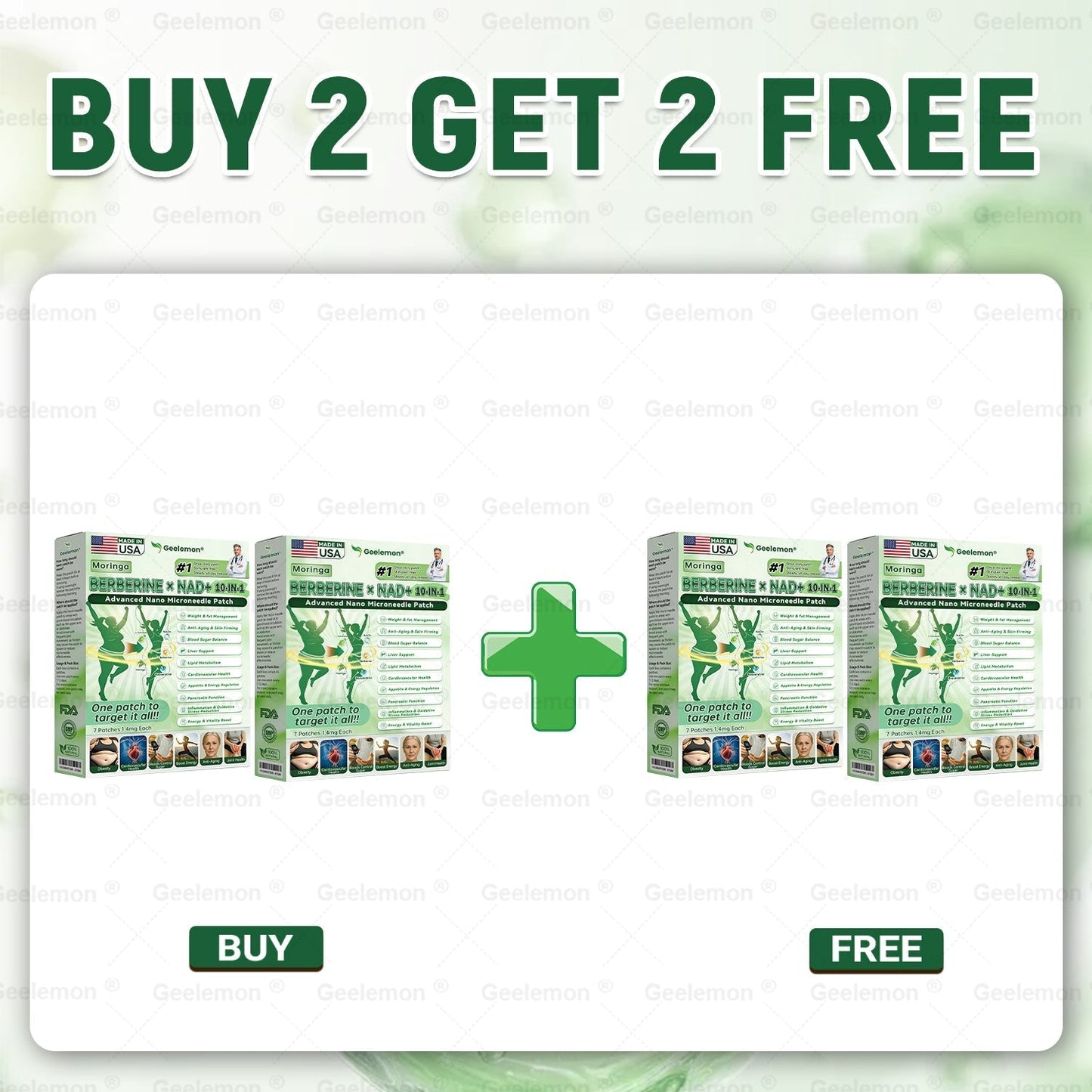 𝐆𝐞𝐞𝐋𝐞𝐦𝐨𝐧® 𝐌𝐨𝐫𝐢𝗻𝗴𝗮 · 𝐁𝐞𝐫𝐛𝗲𝗿𝗶𝗻𝗲 × 𝗡𝗔𝗗+ 𝟏𝟎 𝐢𝐧 𝟏 𝐀𝐝𝐯𝐚𝐧𝐜𝐞𝐝 𝗡𝗮𝗻𝗼 𝗠𝗶𝗰𝗿𝗼𝗻𝐞𝐞𝐝𝐥𝐞 𝐏𝐚𝐭𝗰𝗵(Just once a day, visible changes in 7 days) For obesity, cardiovascular health, diabetes, sleep apnea, thyroid gland, intestinal health, joint problems and more
