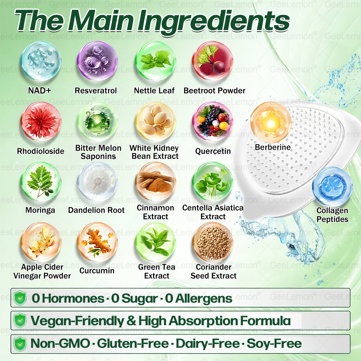 𝐆𝐞𝐞𝐋𝐞𝐦𝐨𝐧® 𝐌𝐨𝐫𝐢𝗻𝗴𝗮 · 𝐁𝐞𝐫𝐛𝗲𝗿𝗶𝗻𝗲 × 𝗡𝗔𝗗+ 𝟏𝟎 𝐢𝐧 𝟏 𝐀𝐝𝐯𝐚𝐧𝐜𝐞𝐝 𝗡𝗮𝗻𝗼 𝗠𝗶𝗰𝗿𝗼𝗻𝐞𝐞𝐝𝐥𝐞 𝐏𝐚𝐭𝗰𝗵 👩‍⚕️(Just once a day, visible changes in 7 days) For obesity, cardiovascular health, diabetes, sleep apnea, thyroid gland, intestinal health, joint problems and more