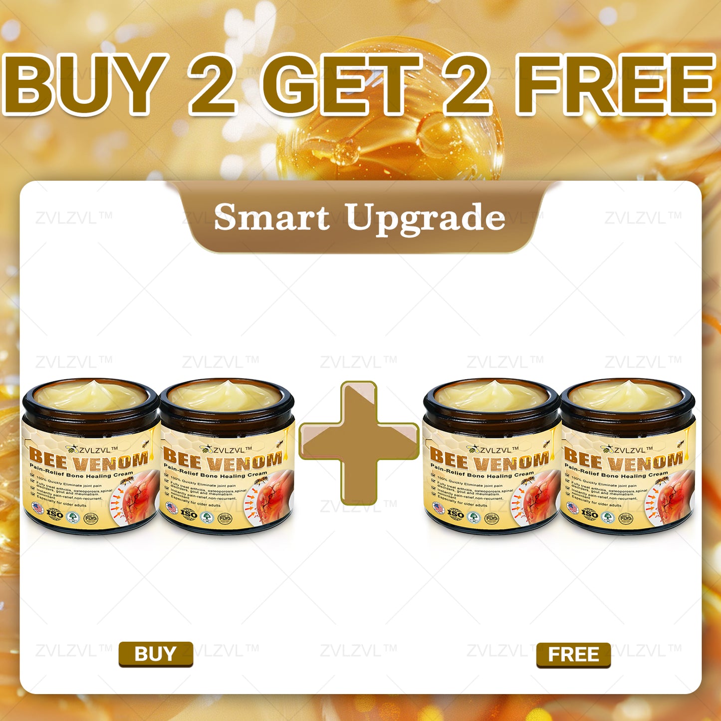 ZVLZVL™ Bee Venom Instant Pain Relief Arthritis Therapy Cream