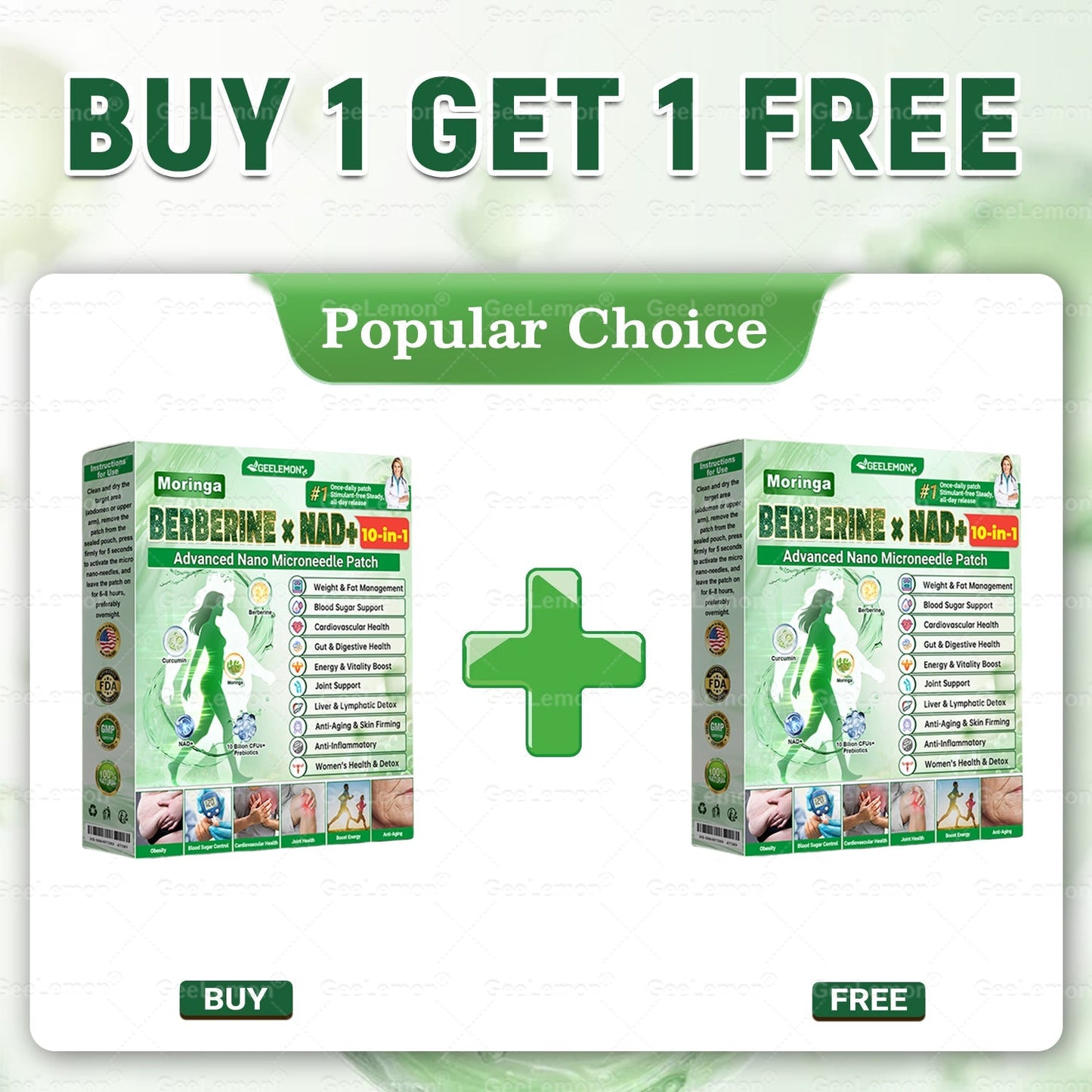 𝐆𝐞𝐞𝐋𝐞𝐦𝐨𝐧® 𝐌𝐨𝐫𝐢𝗻𝗴𝗮 · 𝐁𝐞𝐫𝐛𝗲𝗿𝗶𝗻𝗲 × 𝗡𝗔𝗗+ 𝟏𝟎 𝐢𝐧 𝟏 𝐀𝐝𝐯𝐚𝐧𝐜𝐞𝐝 𝗡𝗮𝗻𝗼 𝗠𝗶𝗰𝗿𝗼𝗻𝐞𝐞𝐝𝐥𝐞 𝐏𝐚𝐭𝗰𝗵 👩‍⚕️(Just once a day, visible changes in 7 days) For obesity, cardiovascular health, diabetes, sleep apnea, thyroid gland, intestinal health, joint problems and more